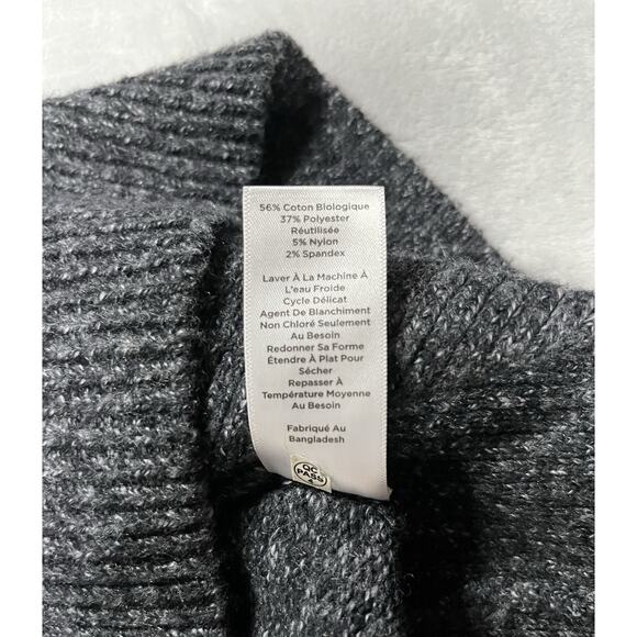 Haven Well Within L Heather Gray Mock Neck Sweater Organic Minimalist Capsule - Picture 8 of 12